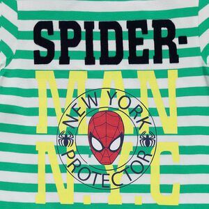Pyjama jersey avec tee-shirt manches courtes rayé Marvel print Spiderman 