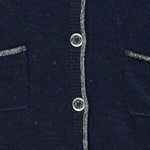 Gilet en tricot uni avec fil pailleté 