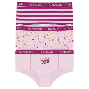Junior - Lot de 3 shorties en coton avec motifs fantaisie 