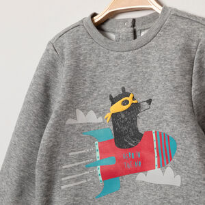 Sweat en molleton avec imprimé fantaisie 