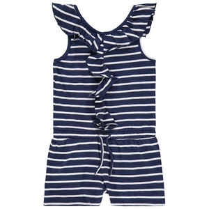 Combishort à rayures et volants 