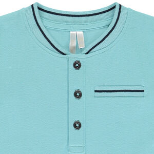 Polo manches courtes uni à col teddy pour bébé garçon 