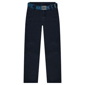 Pantalon en twill avec ceinture printée amovible  