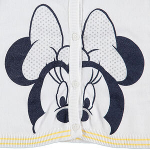 Gilet en tricot avec Minnie Disney printée et pois placés  