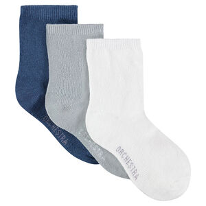 Lot de 3 paires de chaussettes unies 