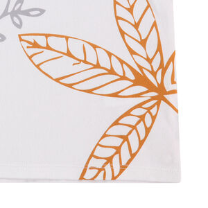 Tee-shirt manches longues avec imprimé végétal contrasté 