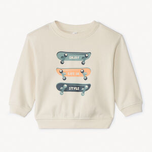 Sweat molleton oversize printé pour bébé garçon 