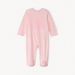 Dors-bien en velours print "Mummy's girl" pour bébé fille 