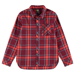 Junior - Chemise à carreaux avec poche zippée 