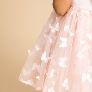 Robe sans manches bébé fille papillons en relief 