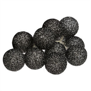 Guirlande lumineuse LED 10 boules - Noir 