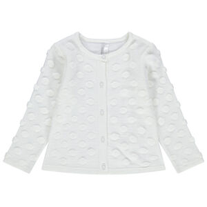 Gilet en tricot à pois en relief 