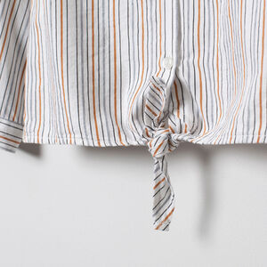Chemise manches longues rayée à nouer 