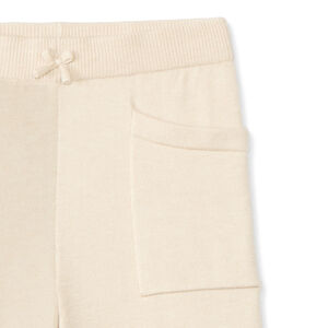 Pantalon de jogging tricot uni avec finition sans couture fille 