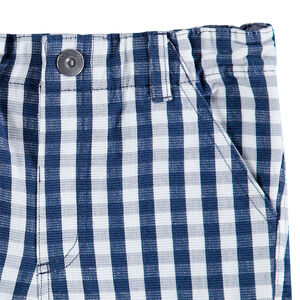 Bermuda en coton à carreaux style vichy  