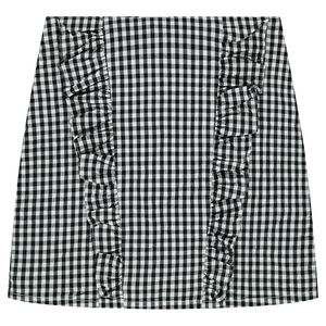 Junior - Jupe à petits carreaux vichy avec volants 