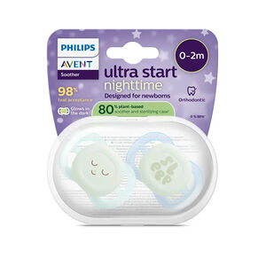 Sucette Ultra Nuit 0-2M Mixte 2 pcs couleur aléatoire 