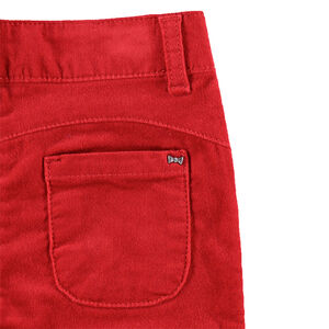  Pantalon en velours uni effet crinkle 