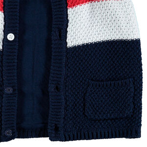 Gilet en maille épaisse avec poches et badge en gomme 