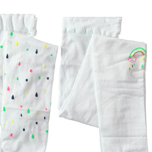 Lot de 2 collants fins avec imprimés colorés  