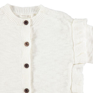 Gilet en tricot fantaisie avec volants 