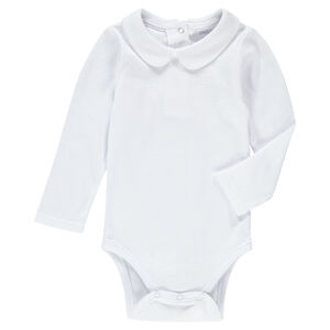 Body manches longues à col claudine 