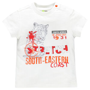 Tee-shirt manches courtes avec print esprit jungle 