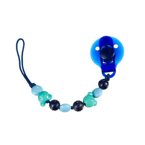Attache sucette à perles - Bleu 