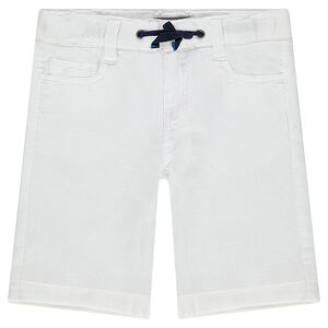 Bermuda en coton fantaisie avec cordons de serrage 