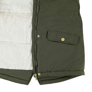 Junior - Parka en twill doublée sherpa avec fausse fourrure amovible 