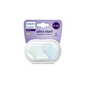Lot de 2 tétines en silicone 0-2M Ultra Start 