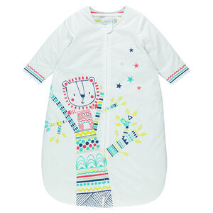 Turbulette en popeline doublée jersey avec print lion 