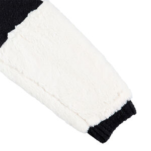 Junior - Pull en tricot avec sherpa sur les manches 