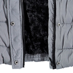 Junior - Parka en micro pied de poule doublée sherpa 