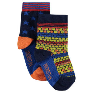 Lot de 2 paires de chaussettes assorties motif all-over 