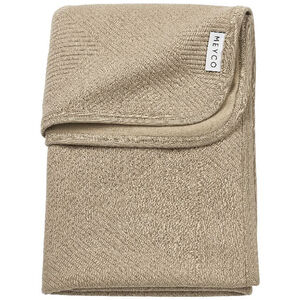 Couverture tricot Jacquard flanelle - Pure Taupe - 100x150 cm 
