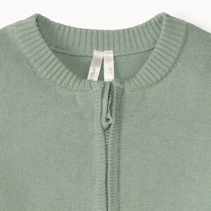 Gilet zippé en tricot uni pour bébé garçon 