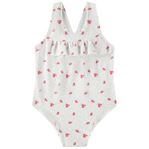 Maillot de bain 1 pièce imprimé et volanté pour bébé fille 