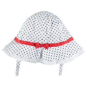 Charlotte en coton à pois avec galon contrasté 