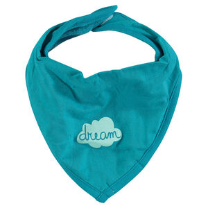 Bavoir forme bandana en jersey avec motif fantaisie 