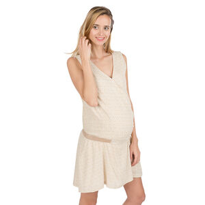 Robe de grossesse sans manches avec taille élastiquée 