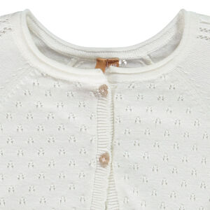 Gilet boléro en tricot ajouré fille 