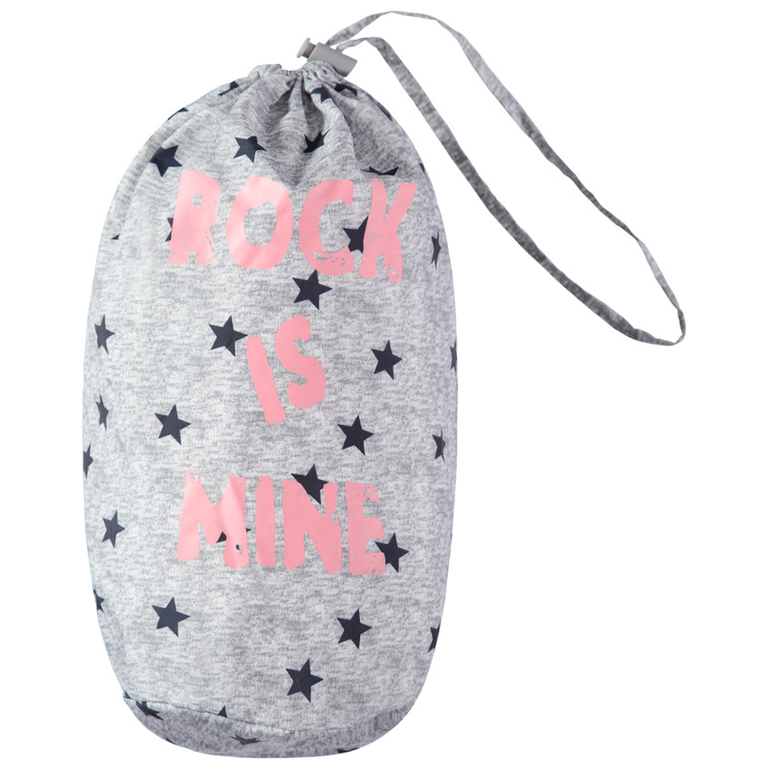 Doudoune light* imperméable à capuche avec sac de rangement à message printé 