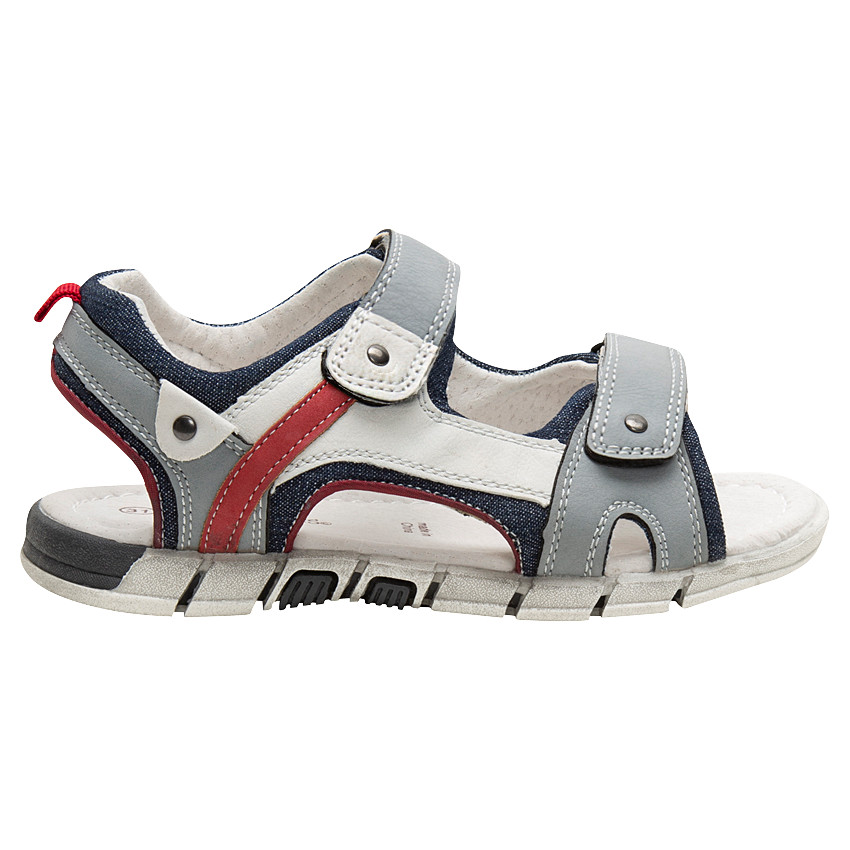 Nu-pieds à scratchs avec empiècements effet jeans du 28 au 35 