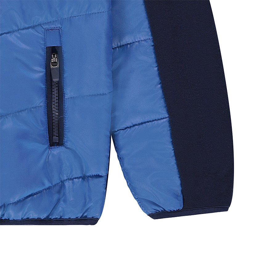 Junior - Veste bi-matière avec poches zippées et capuche intégrée 