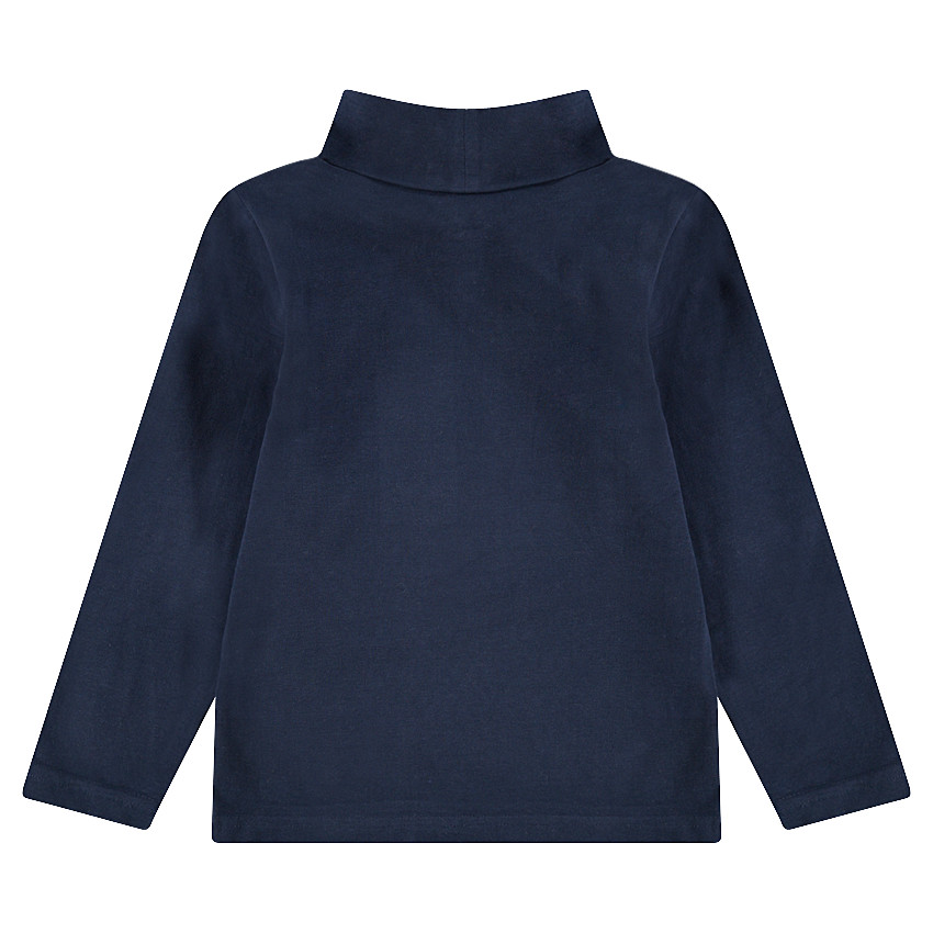 Sous-pull en jersey uni à col roulé avec logo brodé 