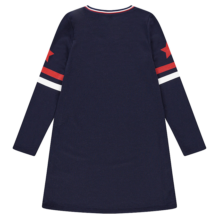 Junior - Robe manches longues avec bandes printées et texte 