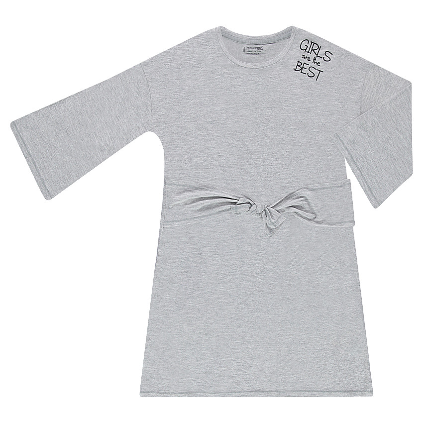 Junior - Robe en maille à manches évasées avec ceinture à nouer 