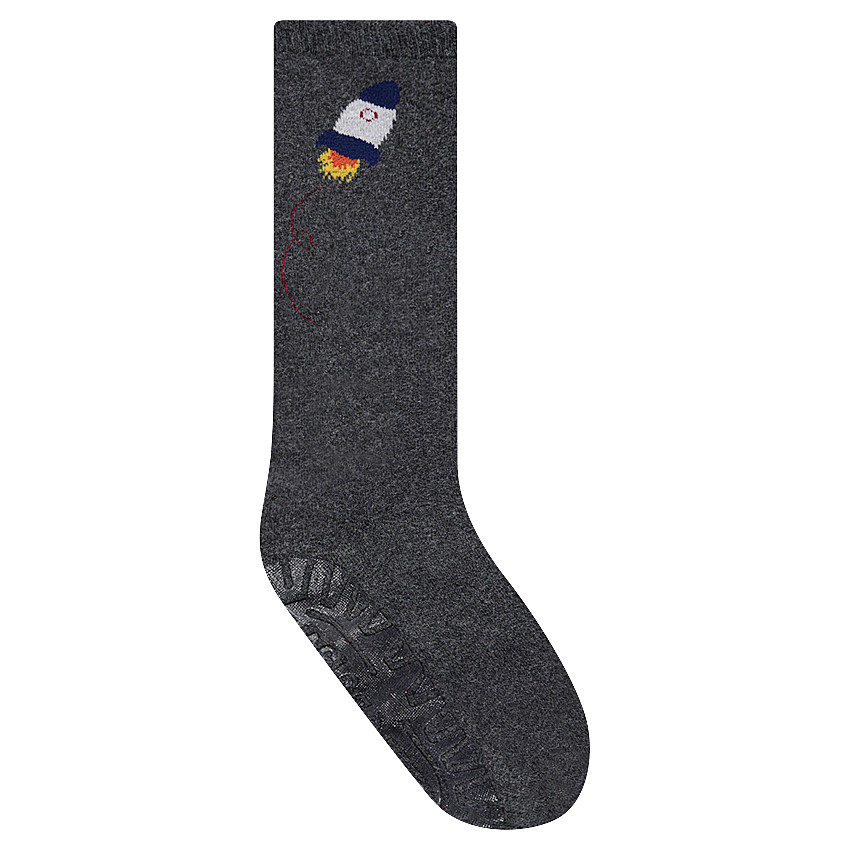 Chaussettes hautes antidérapantes avec fusée en jacquard 