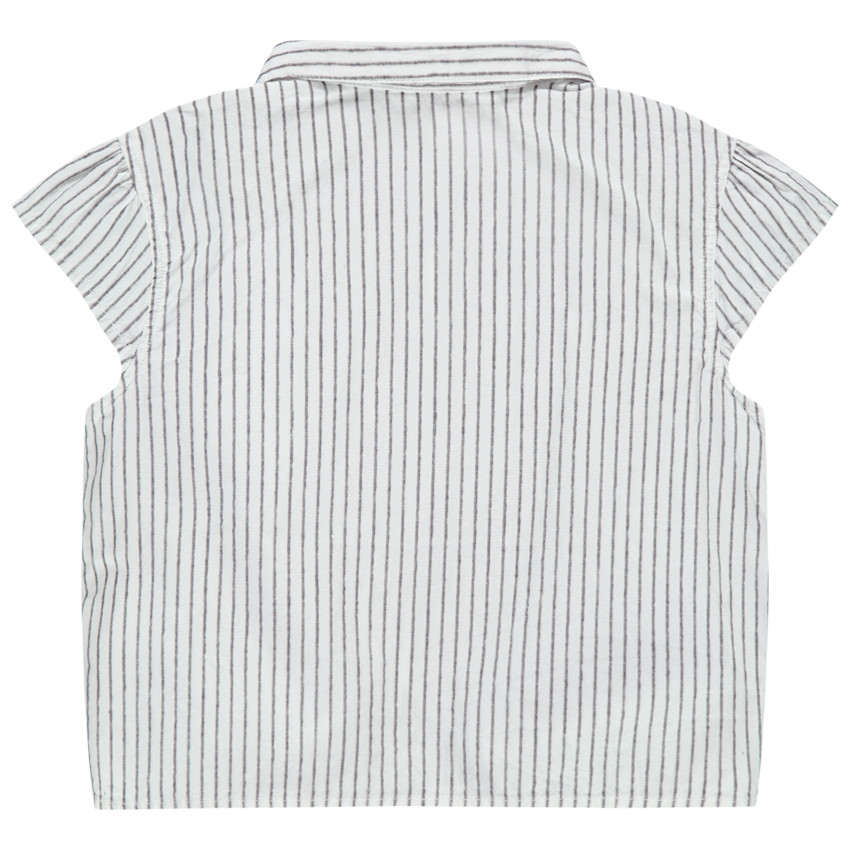 Chemise manches courtes à rayures et patchs Mickey Minnie Disney 